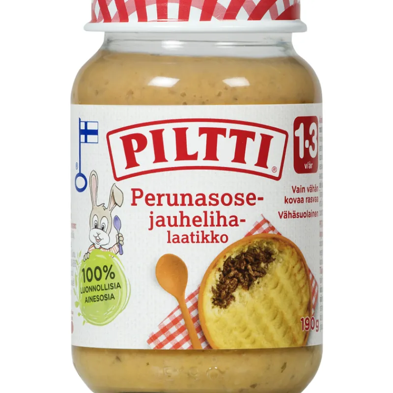 lastenateria-piltti-190-g-peru-wpjefkUg-0.webp Piltti Lastenruoka-ateriat Ja Välipalat^Lastenateria 190 G Perunasosejauhelihalaatikko 1-3 V