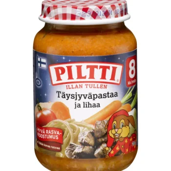 Piltti Lastenruoka-ateriat Ja Välipalat^Lastenateria 190 G Täysjyväpastaa Ja Lihaa 8 Kk
