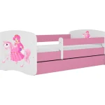 Kocot Kids Huonekalut-Lastensänky Babydreams Prinsessa Ratsulla Laatikolla, Vaaleanpunainen