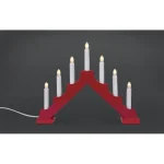 Kotikulta Koristevalot-LED-kynttelikkö 7 Osaa, Punainen