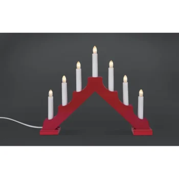 Kotikulta Koristevalot-LED-kynttelikkö 7 Osaa, Punainen