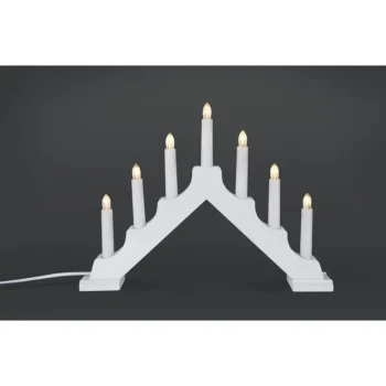 Kotikulta Koristevalot-LED-kynttelikkö 7 Osaa Valkoinen