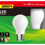 Energy+ Lamput-LED-lamppu 806 Lm A60 E27 2 Kpl