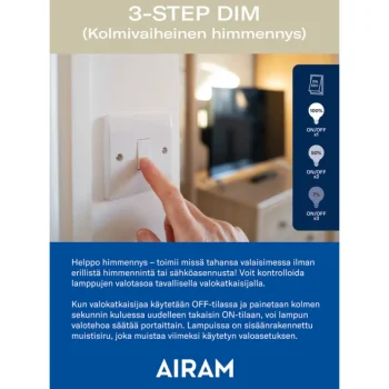Airam Lamput-LED-lamppu Koriste 3-Step 4,5 W 2700K E27 470 Lm
