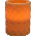 Miny Kynttilänjalat Ja Kynttilät-LED-pöytäkynttilä 10 Cm Ruskea