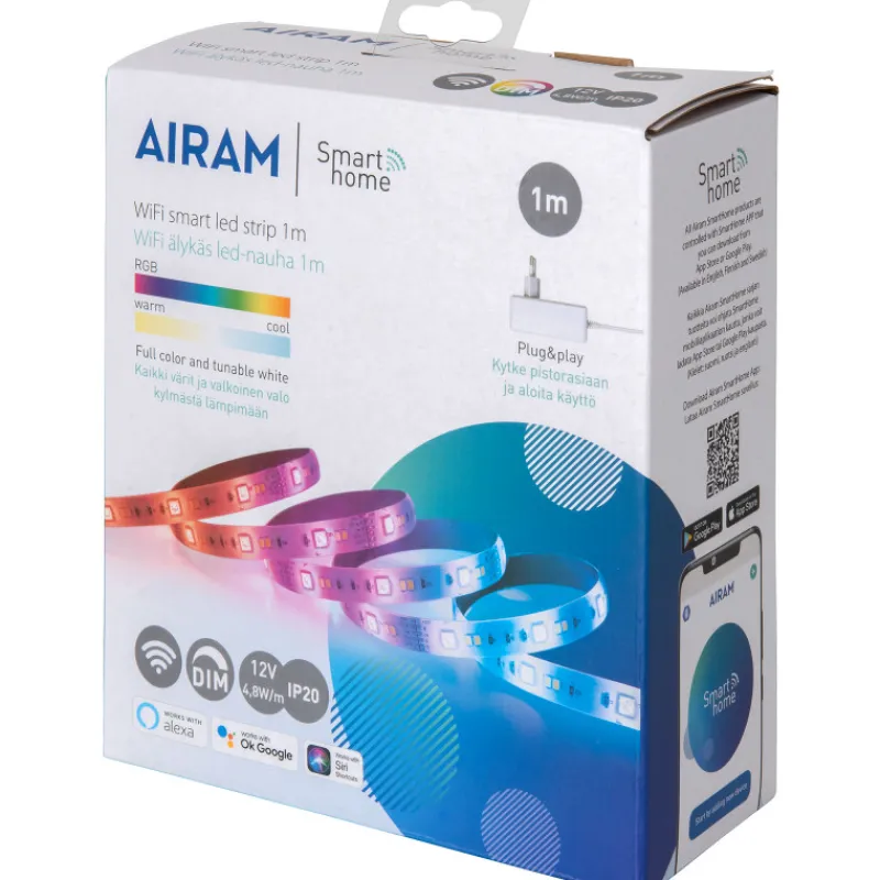 led-valonauha-smart-strip-1-m-LskwVENm-0.webp Airam Sisävalaisimet-LED-valonauha Smart Strip 1 M, 12V, RGB/TW 2700-6500K ( Strip+ Adapteri)