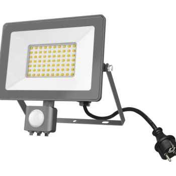 Led Energie Ulkovalaisimet-LED-valonheitin 50W PIR 4000K 4750lm IP44 Harmaa