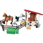 Sisälelut^Leikkisetti Talli Ja 2 Hevosta