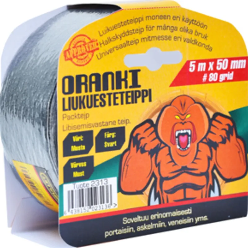 liukuesteteippi-finbullet-oran-fAzfiOod-0.webp Finbullet Teipit-Liukuesteteippi Oranki 50 Mm X 5 M, Musta