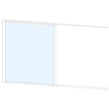 Keraplast Pihan Rakennusmateriaalit-Liukulasiovi 1-os Aukkoon 915 X 1100 Mm, Puolikorkea, Valkoinen Profiili