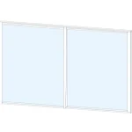 Keraplast Pihan Rakennusmateriaalit-Liukulasiovi 2-os Aukkoon 1945 X 1100 Mm, Puolikorkea, Valkoinen Profiili