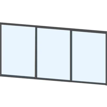 Keraplast Pihan Rakennusmateriaalit-Liukulasiovi 3-os Aukkoon 2870 X 1100 Mm, Puolikorkea, Tummanharmaa Profiili