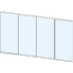 Keraplast Pihan Rakennusmateriaalit-Liukulasiovi 4-os Aukkoon 3800 X 2100 Mm, Valkoinen Profiili