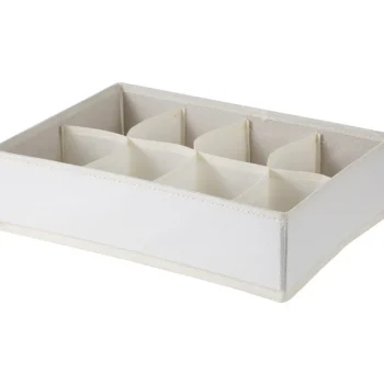 Iisi Vaatehuolto Ja -säilytys^Lokerikko 8-osainen Luonnonvalkoinen