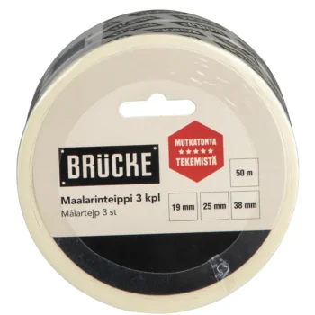 Brücke Teipit-Maalarinteippi 3 Kpl 19/25/38 Mm X 50 M