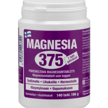 Hankintatukku Terveysravinteet Ja -valmisteet^Magnesia 375 140 Kpl