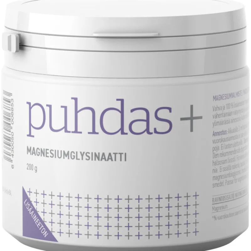 magnesiumglysinaatti-puhdas-20-LIndomjr-0.webp Puhdas+ Terveysravinteet Ja -valmisteet^Magnesiumglysinaatti 200 G