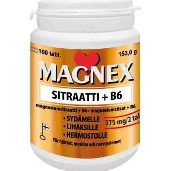 Vitabalans Terveysravinteet Ja -valmisteet^Magnex Sitraatti + B6 100 Kpl