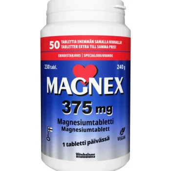 Vitabalans Terveysravinteet Ja -valmisteet^Magnex 180 + 50 Kpl Kampanjapakkaus 375 Mg