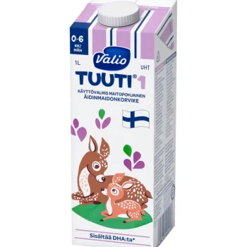 Valio Äidinmaidonkorvikkeet Ja Vieroitusvalmisteet^Maitopohjainen äidinmaidonkorvike 1 L Tuuti 1 UHT