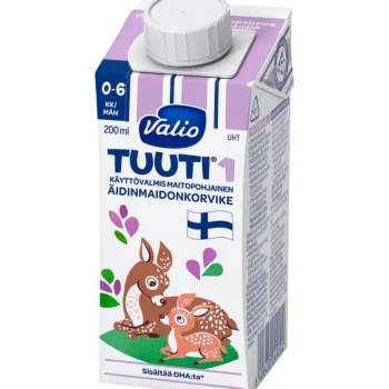 Valio Äidinmaidonkorvikkeet Ja Vieroitusvalmisteet^Maitopohjainen äidinmaidonkorvike 200 Ml Tuuti 1 UHT