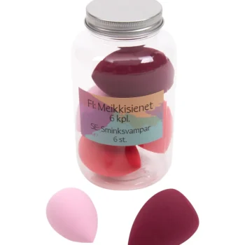 Meikkaustarvikkeet-Meikkisienet Purkissa 6 Kpl