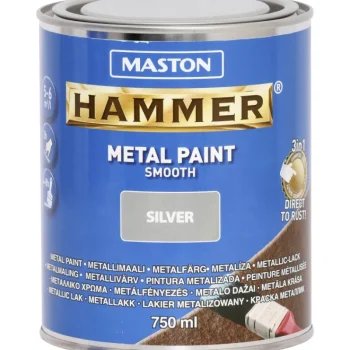 Hammer Maalit-Metallimaali 750 Ml Hopea Sileä