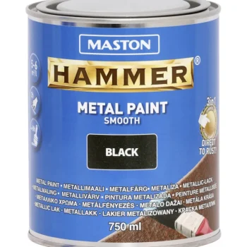 Hammer Maalit-Metallimaali 750 Ml Musta Sileä