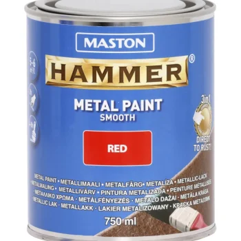 Hammer Maalit-Metallimaali 750 Ml Punainen Sileä
