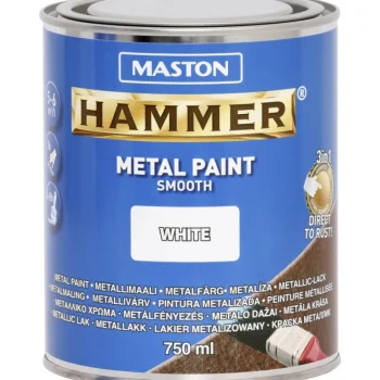 Hammer Maalit-Metallimaali 750 Ml Valkoinen Sileä