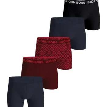 Björn Borg Miesten Alusvaatteet-Miesten Bokserit XMASS BOX 5 Kpl/pkt
