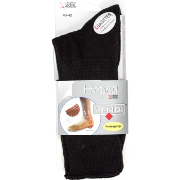 Vendi Miesten Sukat-Miesten Hopeasukat Froteepohjalla X-Static Musta