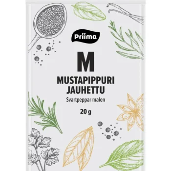 Priima Mausteet Ja Liemivalmisteet^Mustapippuri 20 G, Jauhettu