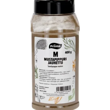 Priima Mausteet Ja Liemivalmisteet^Mustapippuri 400 G Jauhettu
