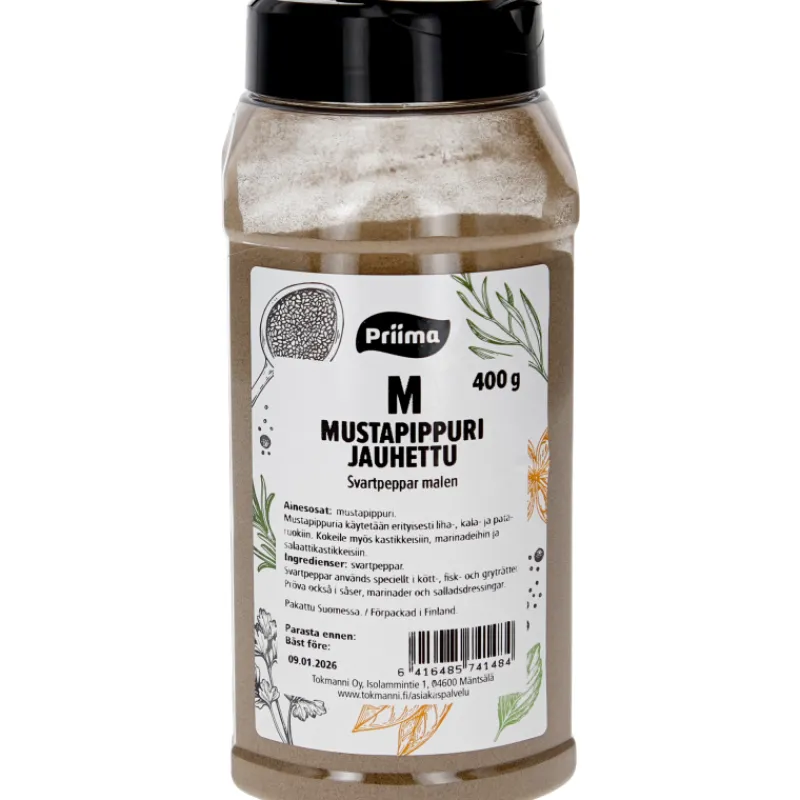 mustapippuri-priima-400-g-jauh-ZYbynQSY-0.webp Priima Mausteet Ja Liemivalmisteet^Mustapippuri 400 G Jauhettu