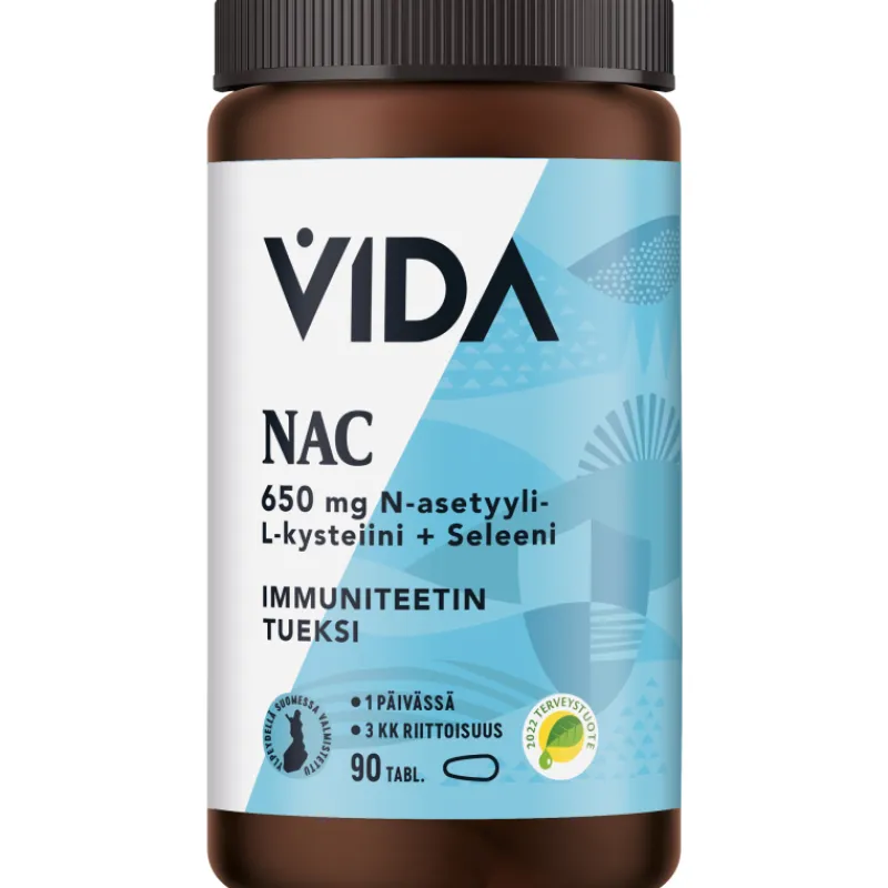 nac-vida-650-mg-90-kpl-seleen-wJiYMzKt-0.webp Vida Terveysravinteet Ja -valmisteet^NAC 650 Mg 90 Kpl + Seleeni