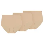 Pola Naisten Alusvaatteet^Naisten Maxi-alushousut Delia Micro Laser Cut 3 Kpl/pkt Beige