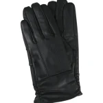 Mutka Naisten Asusteet-Naisten Nahkakäsineet Rypytys Musta