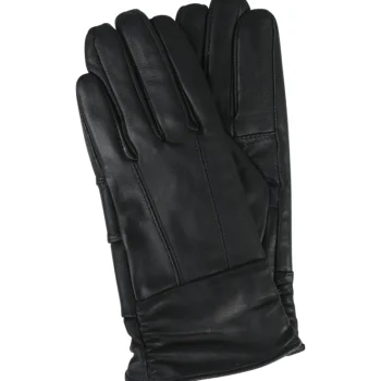 Mutka Naisten Asusteet-Naisten Nahkakäsineet Rypytys Musta