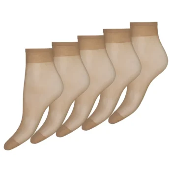 Pola Naisten Sukat Ja Sukkahousut-Naisten Nilkkasukat 20 Den Beige 5 Pr/pkt