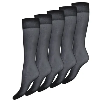 Pola Naisten Sukat Ja Sukkahousut-Naisten Polvisukat 20 Den Musta 5 Pr/pkt