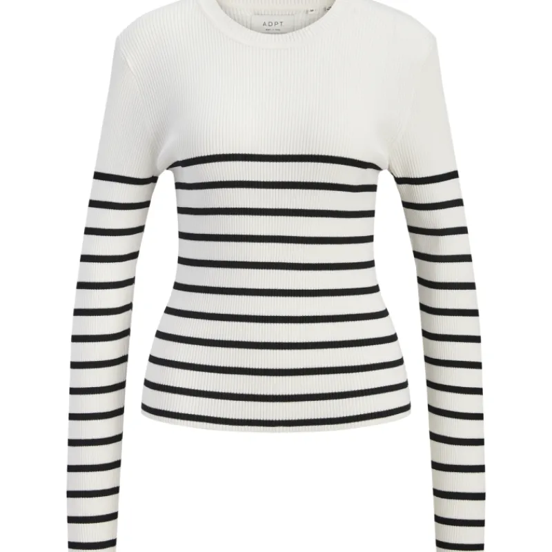 naisten-ribbineulepusero-adpt-eoERpdJl-0.webp Adpt Naisten Paidat^Naisten Ribbineulepusero Trine O-Neck Knit Pullover