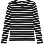 Pola Naisten Paidat^Naisten Ribbitrikoopaita Pamela Stripe