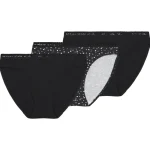 Pola Naisten Alusvaatteet^Naisten Tai-alushousut Dannie Puuvilla Pilkku/sydän 3 Kpl