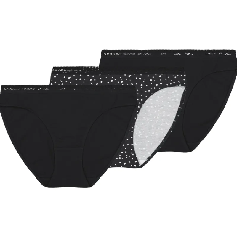 naisten-tai-alushousut-pola-da-uqTWLeYS-0.webp Pola Naisten Alusvaatteet^Naisten Tai-alushousut Dannie Puuvilla Pilkku/sydän 3 Kpl