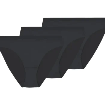 Pola Naisten Alusvaatteet^Naisten Tai-alushousut Delia Micro Laser Cut 3 Kpl/pkt Musta