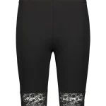 Pola Naisten Housut^Naisten Trikooshortsit Raida Lace Musta