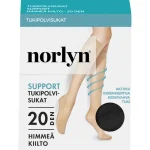 Norlyn Naisten Sukat Ja Sukkahousut-Naisten Tukipolvisukat Support 20 Den, Eri Värejä Musta