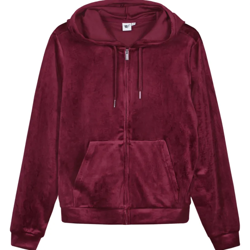 naisten-velourtakki-pola-fidel-QIlISAMk-0.webp Pola Naisten Collegevaatteet^Naisten Velourtakki Fidelia Viininpunainen
