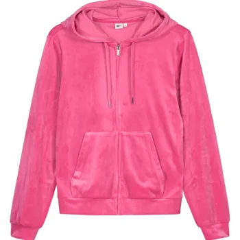 Pola Naisten Collegevaatteet^Naisten Velourtakki Fidelia Pinkki